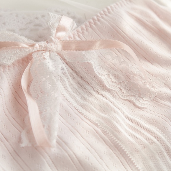 Light Pink Sweet Lolita Cotton Panties. Cute mid rise Panties. 26" to 38" waist. - Picture 6 of 14